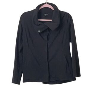 Eileen Fisher High Neck Button Light Jacket